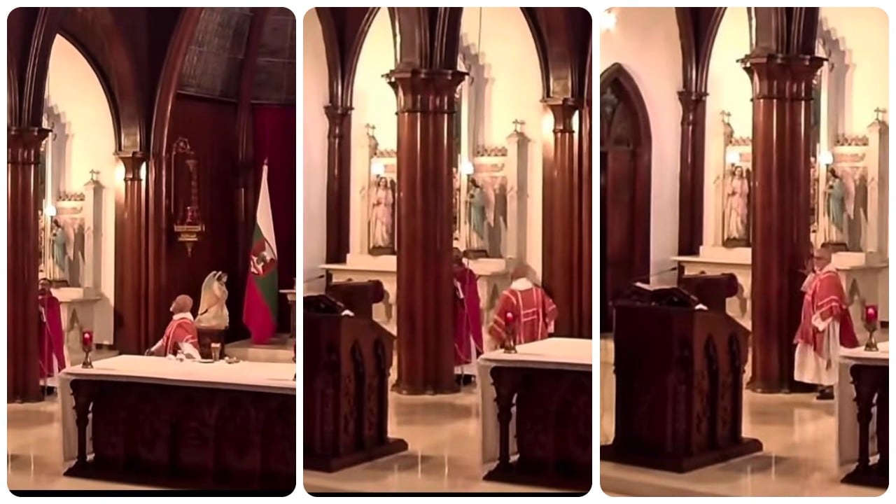 Imágenes al interior de la Catedral de Manizales.
