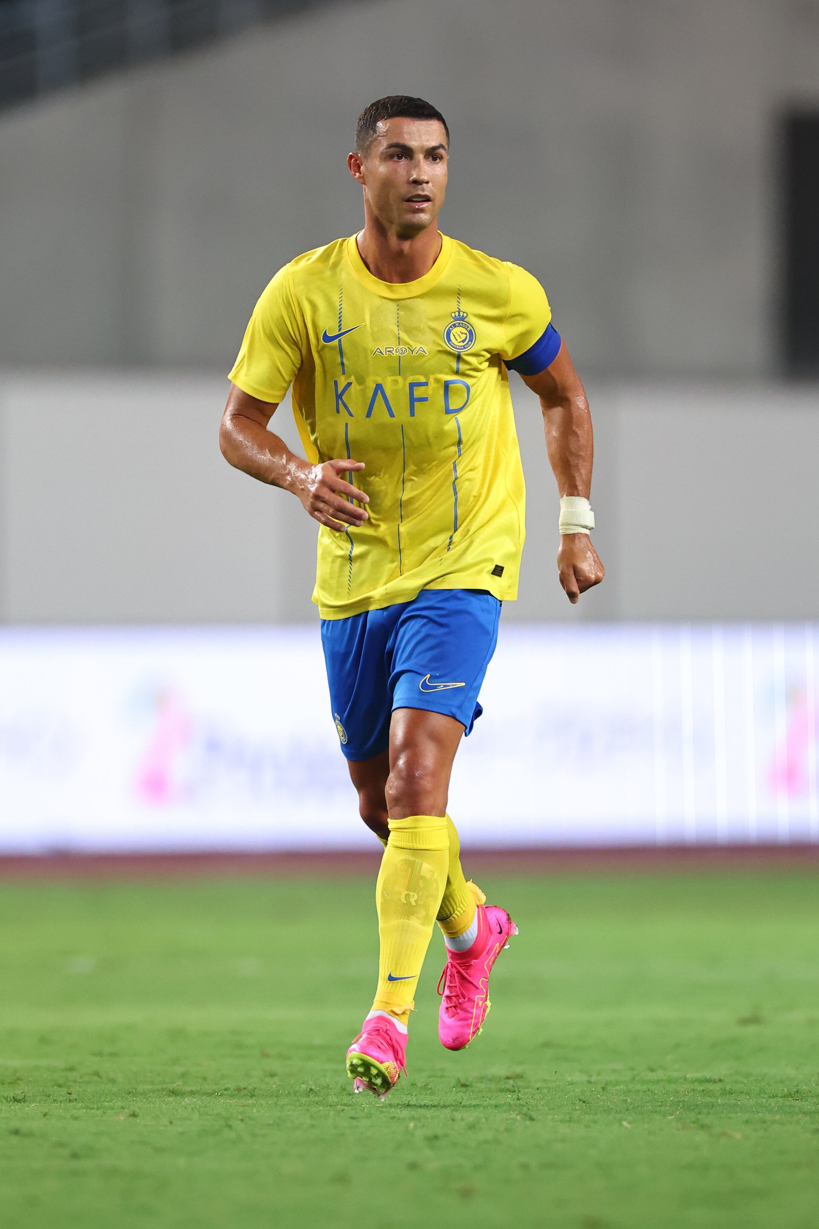 OSAKA, JAPAN - JULY 27: Cristiano Ronaldo of Al-Nassr during the pre-season friendly match between FC Internazionale and Al-Nassr at Yanmar Stadium Nagai on July 27, 2023 in Osaka, Japan. (Photo by Robbie Jay Barratt - AMA/Getty Images)