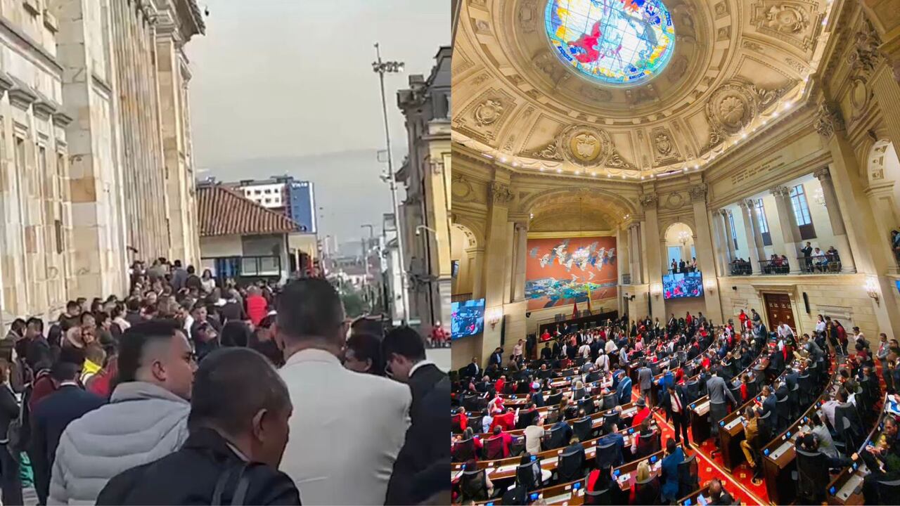 Imágenes del ingreso al Capitolio Nacional por parte de aspirantes a las elecciones regionales que pidieron aval del Partido Liberal.