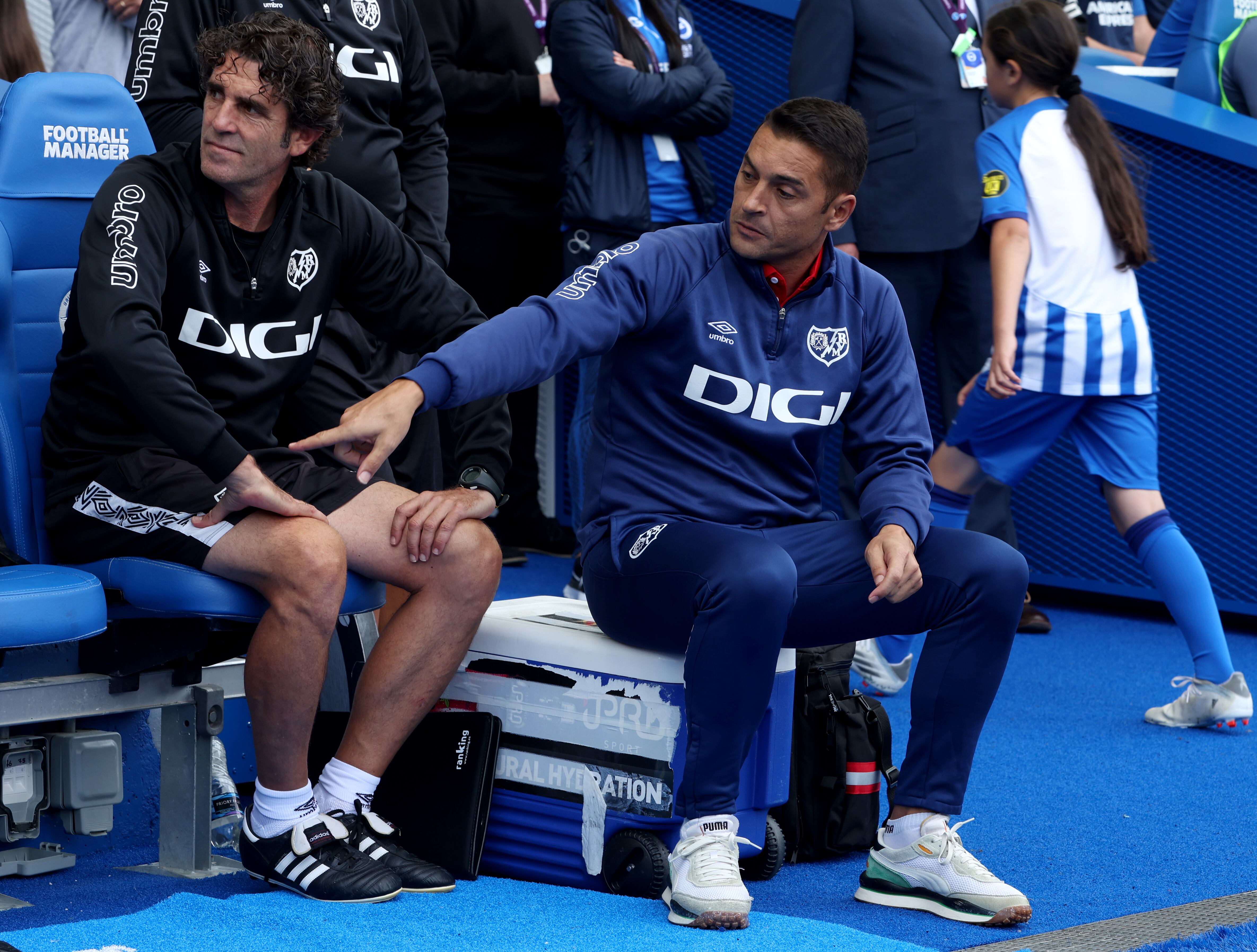 Rayo Vallecano manager Francisco J. Rodriguez during the pre-season friendly match at the Amex Stadium, Brighton and Hove. Picture date: Sunday August 6, 2023. (Photo by Steven Paston/PA Images via Getty Images)