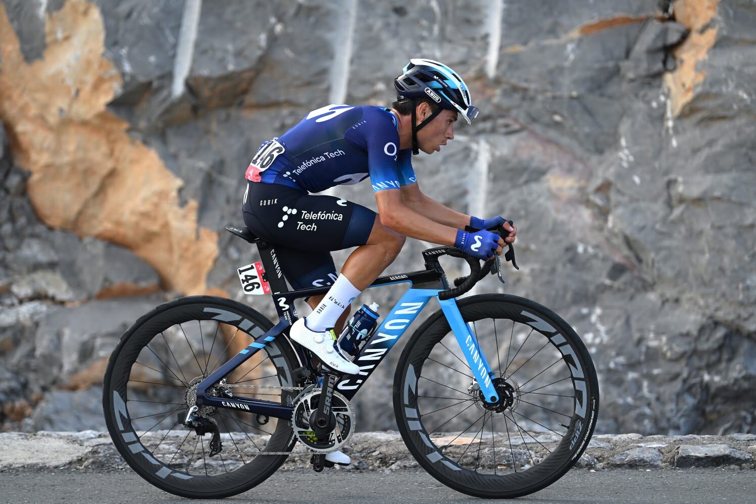 Rubio en su ataque en solitario a 10 kilómetros de la meta