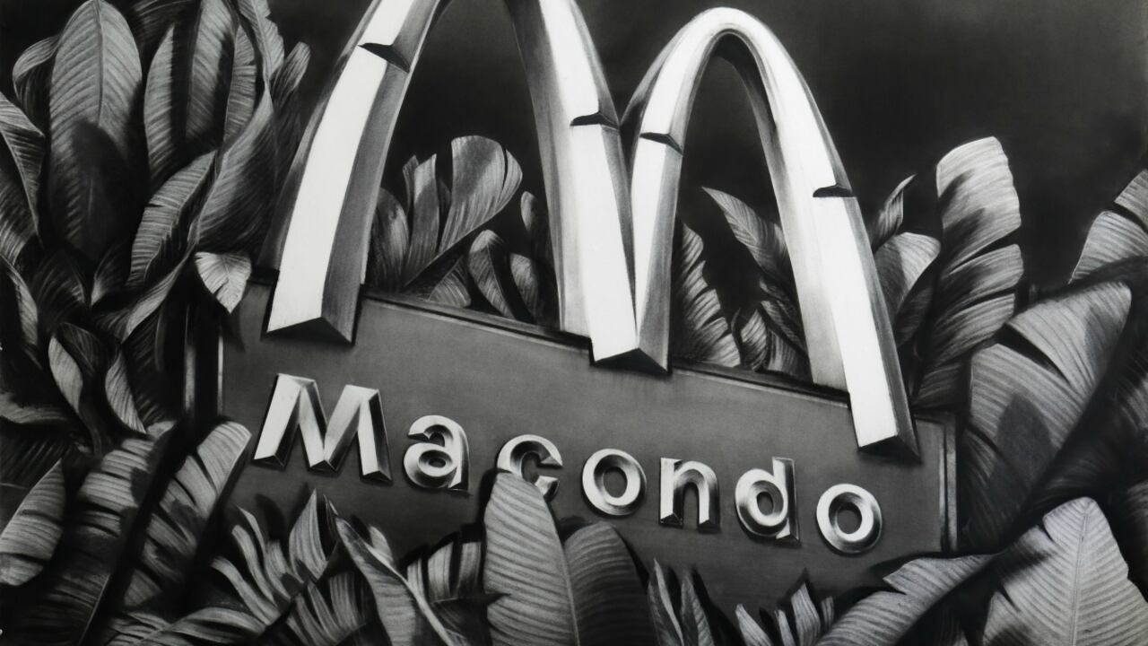 'Macondo' (2020), Gonzalo Fuenmayor. Magno carboncillo sobre papel. 152.4 x 177.8 cm.