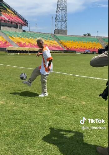 La Liendra ya mostró parte de su talento para el fútbol.
