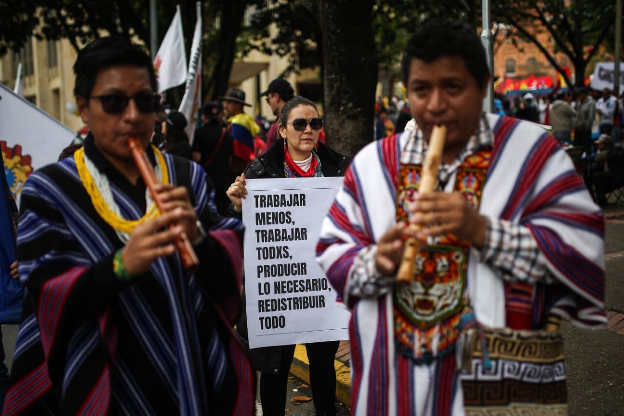 Marchas 1 de mayo día del trabajo, a favor del gobierno del Presidente Gustavo Petro