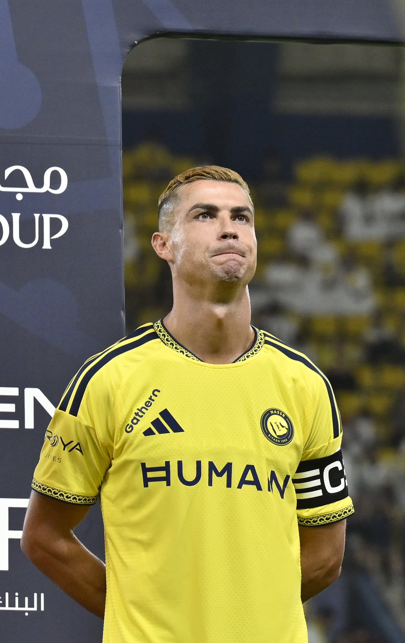 RIYADH, SAUDI ARABIA - SEPTEMBER 9: Cristiano Ronaldo of Al Nassr is seen ahead of the Saudi Pro League match between Al Nassr and Abha at Alawwal Park Stadium in Riyadh, Saudi Arabia, on September 9, 2026. (Photo by Mohammed Saad/Anadolu via Getty Images)