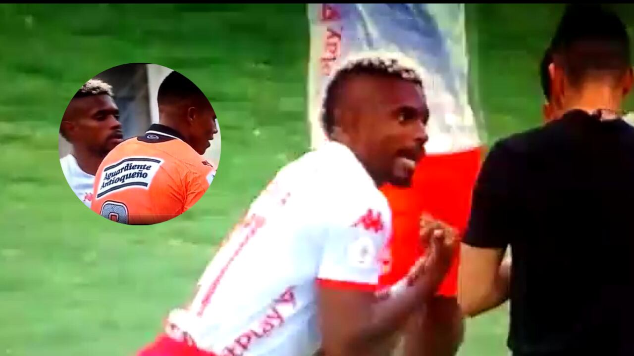 Fabián Viáfara tras ser amonestado de manera insólita por el juez Carlos Betancourt.
