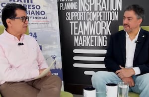 Óscar Ferney Rincón, director ejecutivo de Acipet, y Juan Ricardo Ortega, presidente del Grupo Energía Bogotá