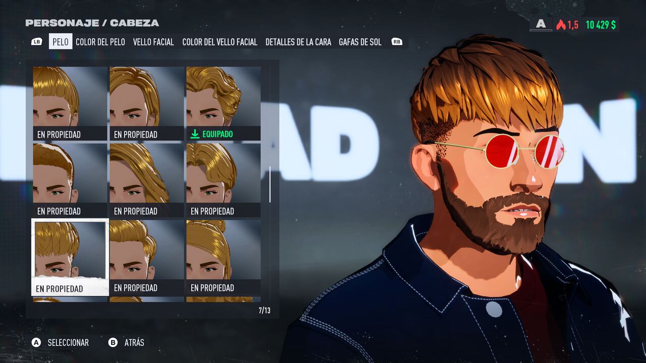 El juego permite modificar la apariencia del protagonista.