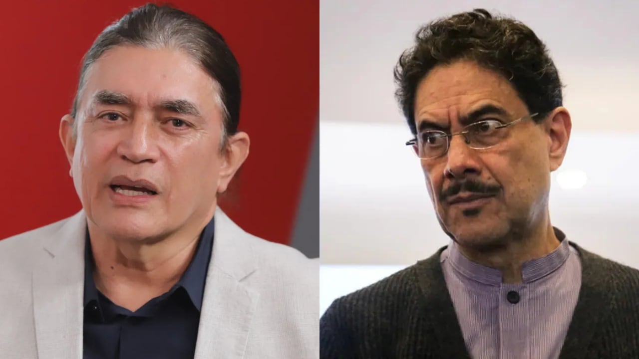 El excongresista Gustavo Bolívar y el candidato presidencial Iván Cepeda.