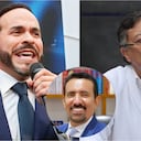 El presidente electo, Abelardo De La Espriella, el presidente Gustavo Petro y el abogado William Soto.