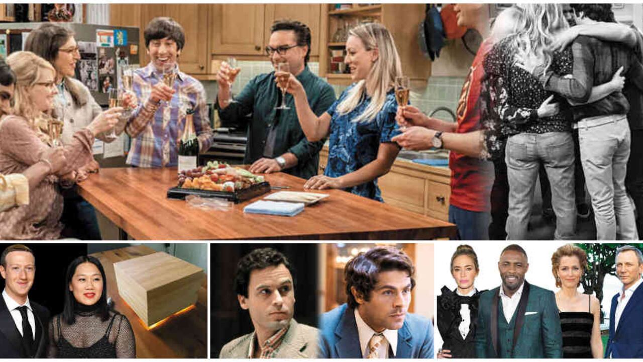 Los protagonistas de The Big Bang Theory, Mark Zuckerberg, Priscilla Chan, Ted Bundy, Zac Efron, Emily Blunt, Idris Elba, Gillian Anderson y Daniel Craig
