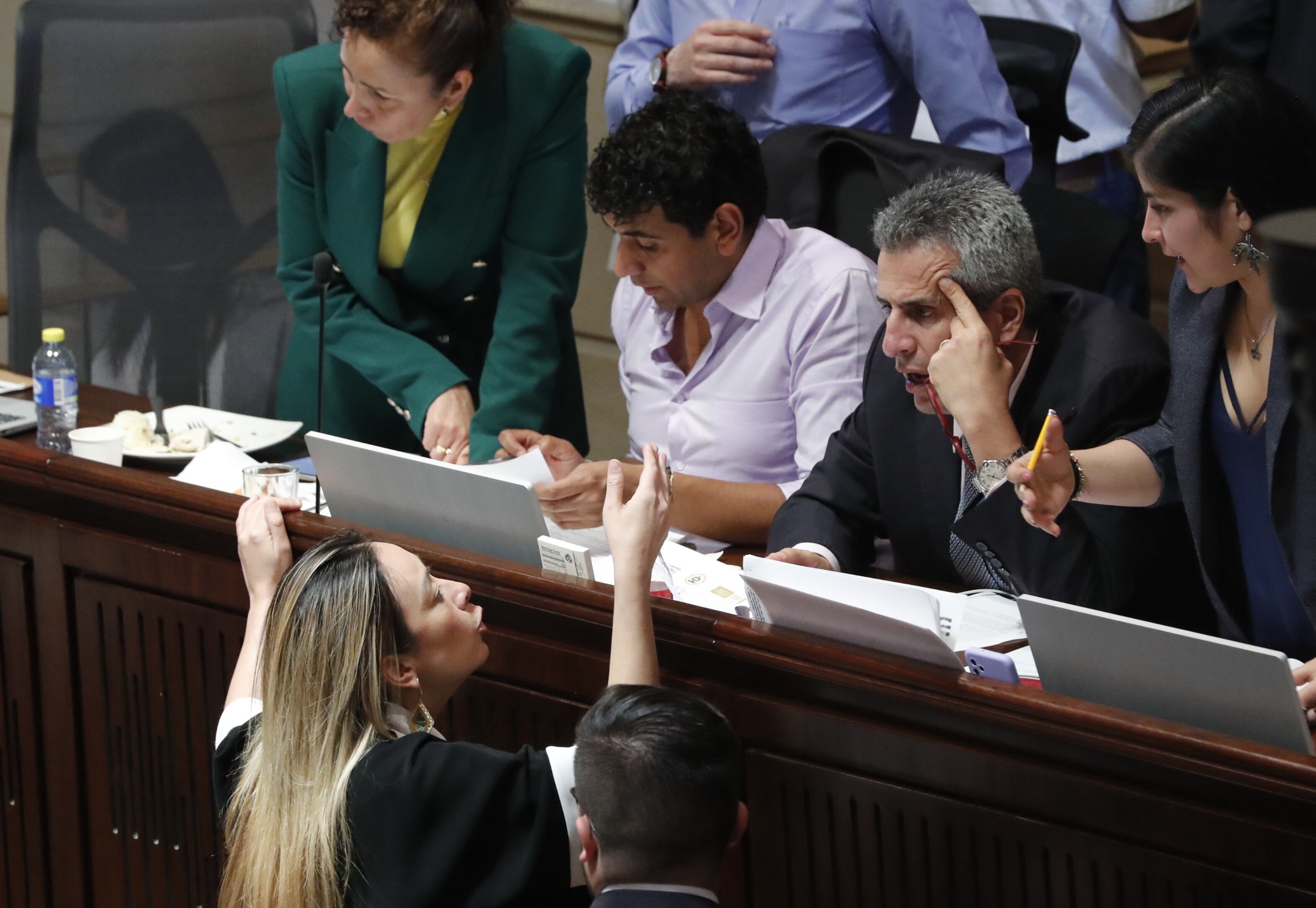 Plan de desarrollo - Representante Katherine Miranda, Presidente de la Cámara David Racero, Ministro del Interior Luis Fernando Velasco