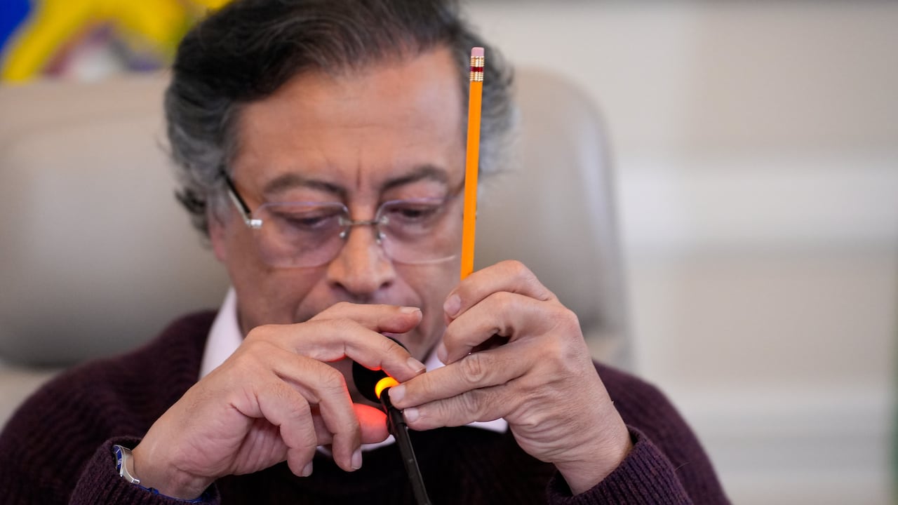El presidente, Gustavo Petro en la Casa de Nariño, en Bogotá.