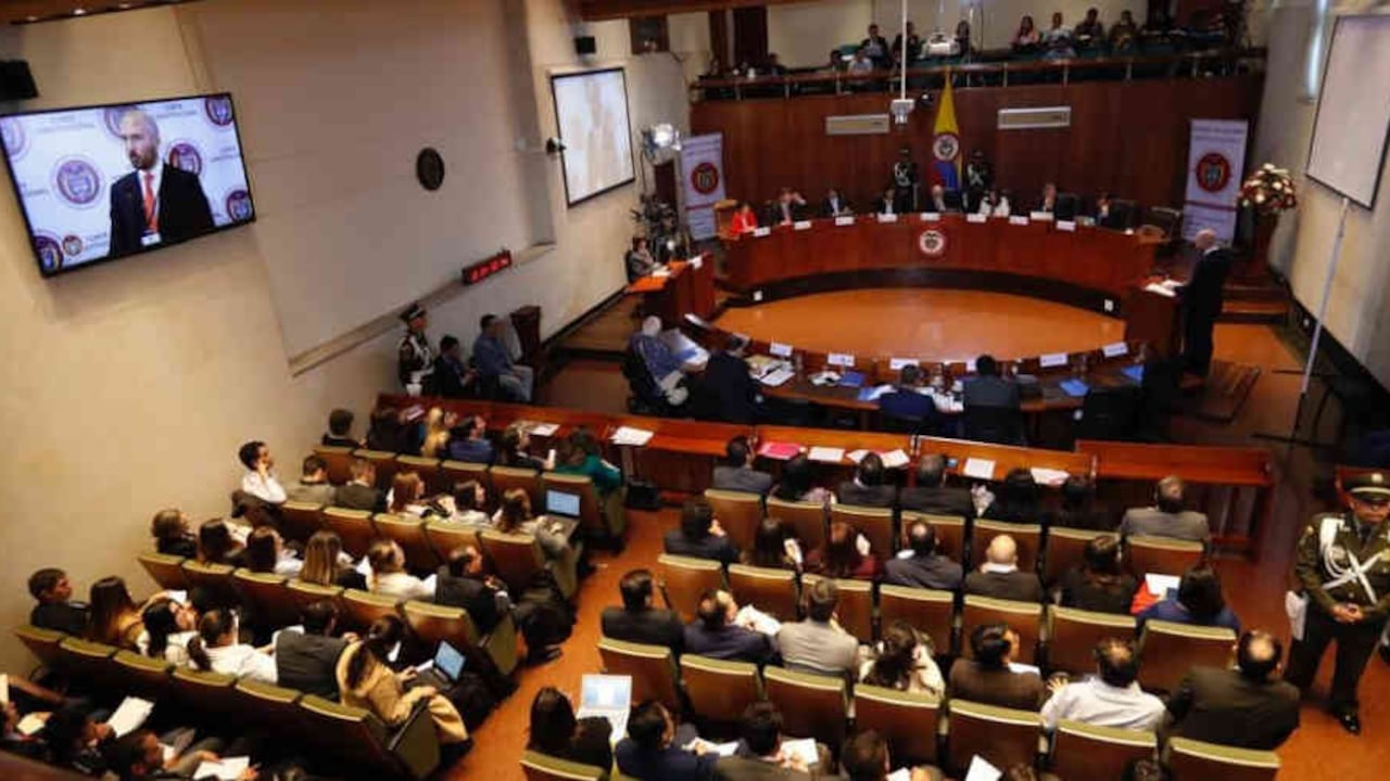 La audiencia pública duró alrededor de nueve horas, con 32 ponentes que defendieron sus puntos de vista ante los magistrados del alto tribunal. Foto: León Darío Peláez/SEMANA