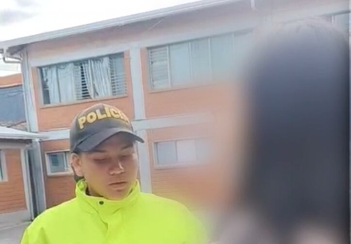 Momento de la captura de la mujer.