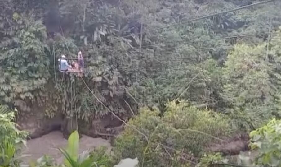 Garrucha usada en el río Sucio, en Dabeiba, donde un niño indígena cayó al afluente.