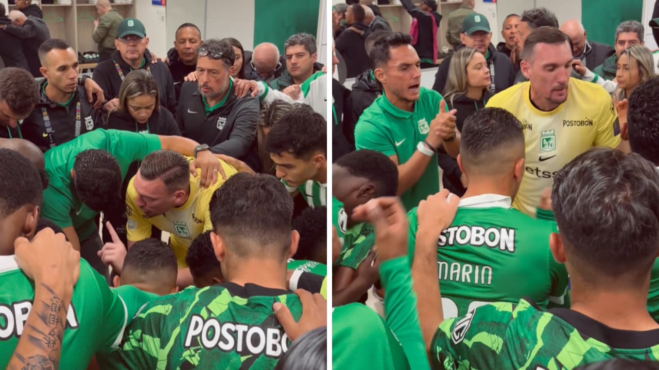 La charla de Franco Armani en el camerino de Atlético Nacional.