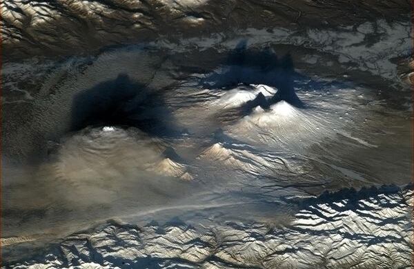 Volcanes sin una ubicación exacta. (Chris Hadfield @Cmdr_Hadfield)