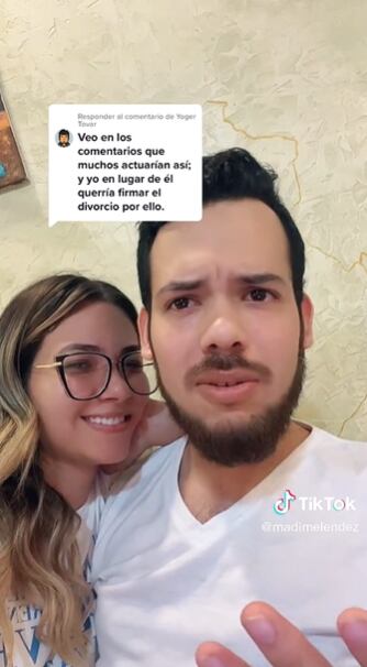 El esposo de Mady la perdonó y está feliz de haberse casado con ella. Foto: Tik Tok @madymelendez.