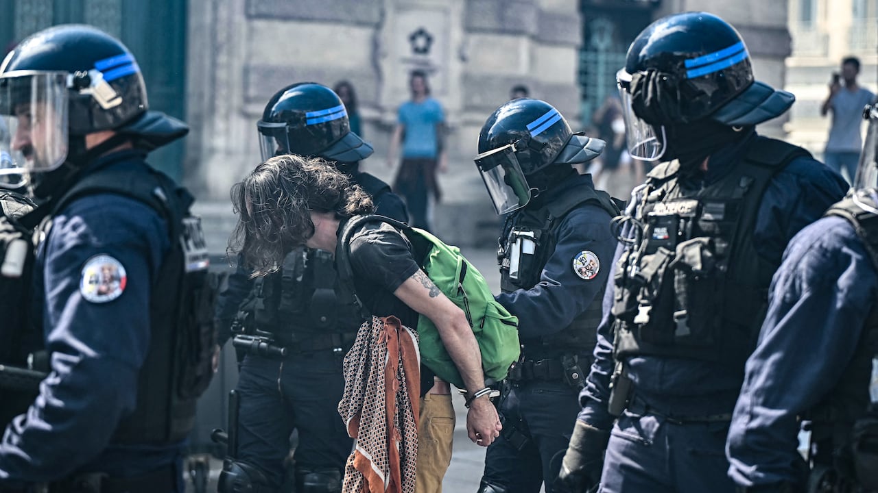 Detenidos en las protestas en Francia