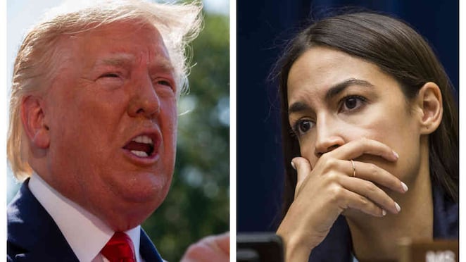 El presidente Donald Trump arremetió en una serie de tuits contra congresistas como Alexandria Ocasio Cortez. Sin lugar a dudas, sus comentarios fueron racistas y muy parecidos a los usados por supremacistas blancos. Foto: AFP