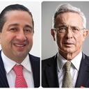 Julio César Triana, Álvaro Uribe y Germán Varón Cotrino.