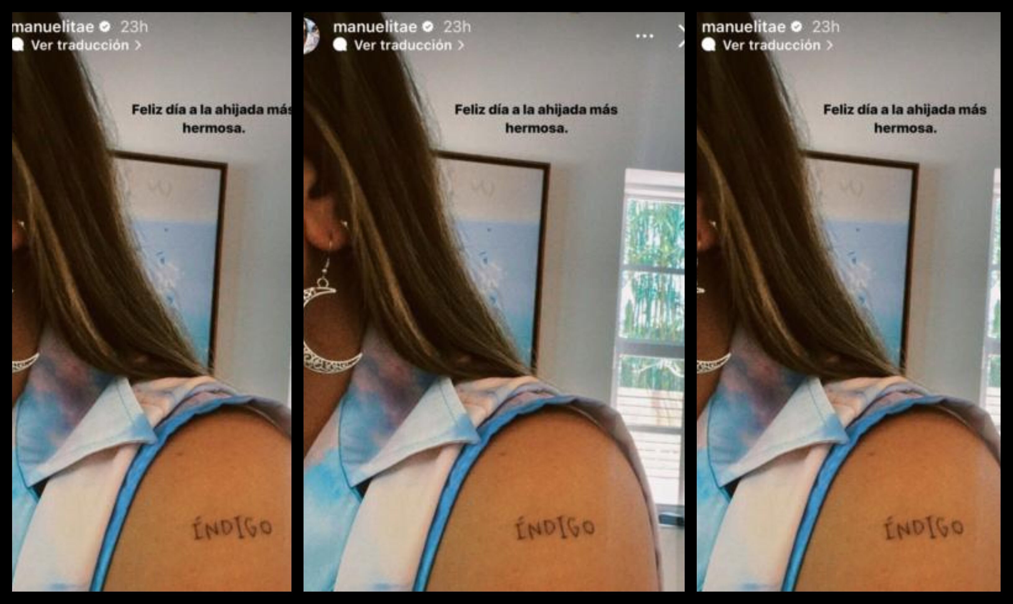 Esta fue la fotografía con la que Manuela Echeverry anunció que será la madrina de Índigo, la bebé de Evaluna y Camilo.