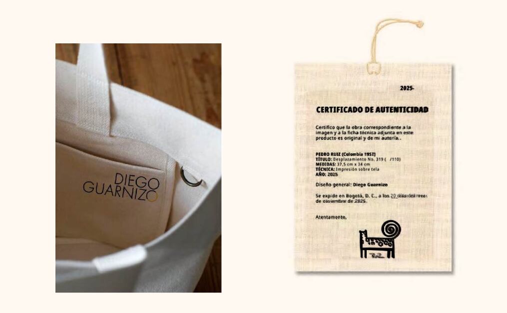 Pedro Ruiz y el diseñador Diego Guarnizo juntos han creado un bolso- obra de edición especial, concebido para recaudar fondos en favor de más de 200
niños que han sido víctimas de violencia sexual y/o intrafamiliar,