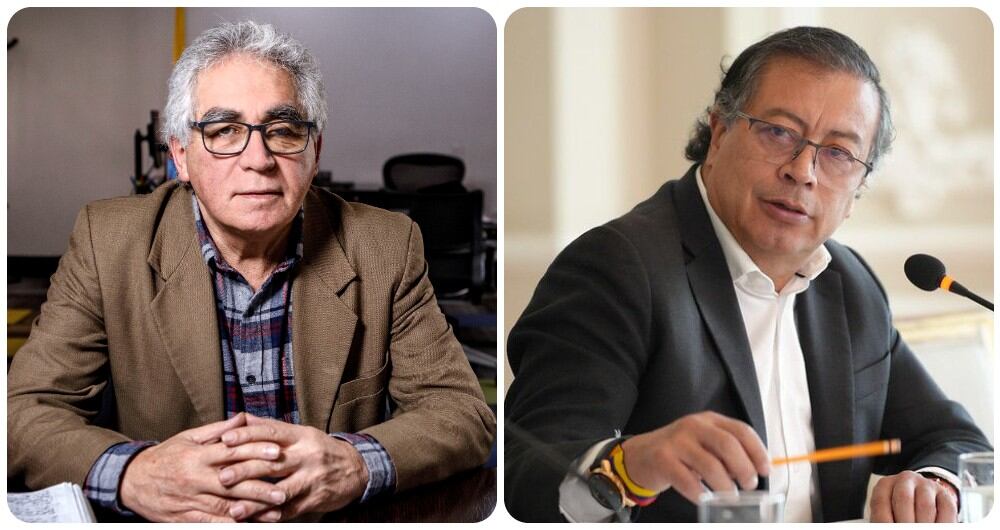 Director de la UNP, Augusto Rodríguez, y el presidente Gustavo Petro.