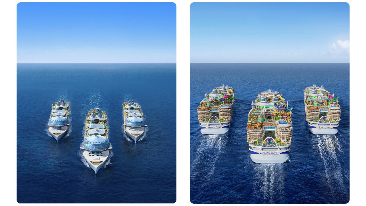 Los tres cruceros serán unos de los más grandes del mundo.