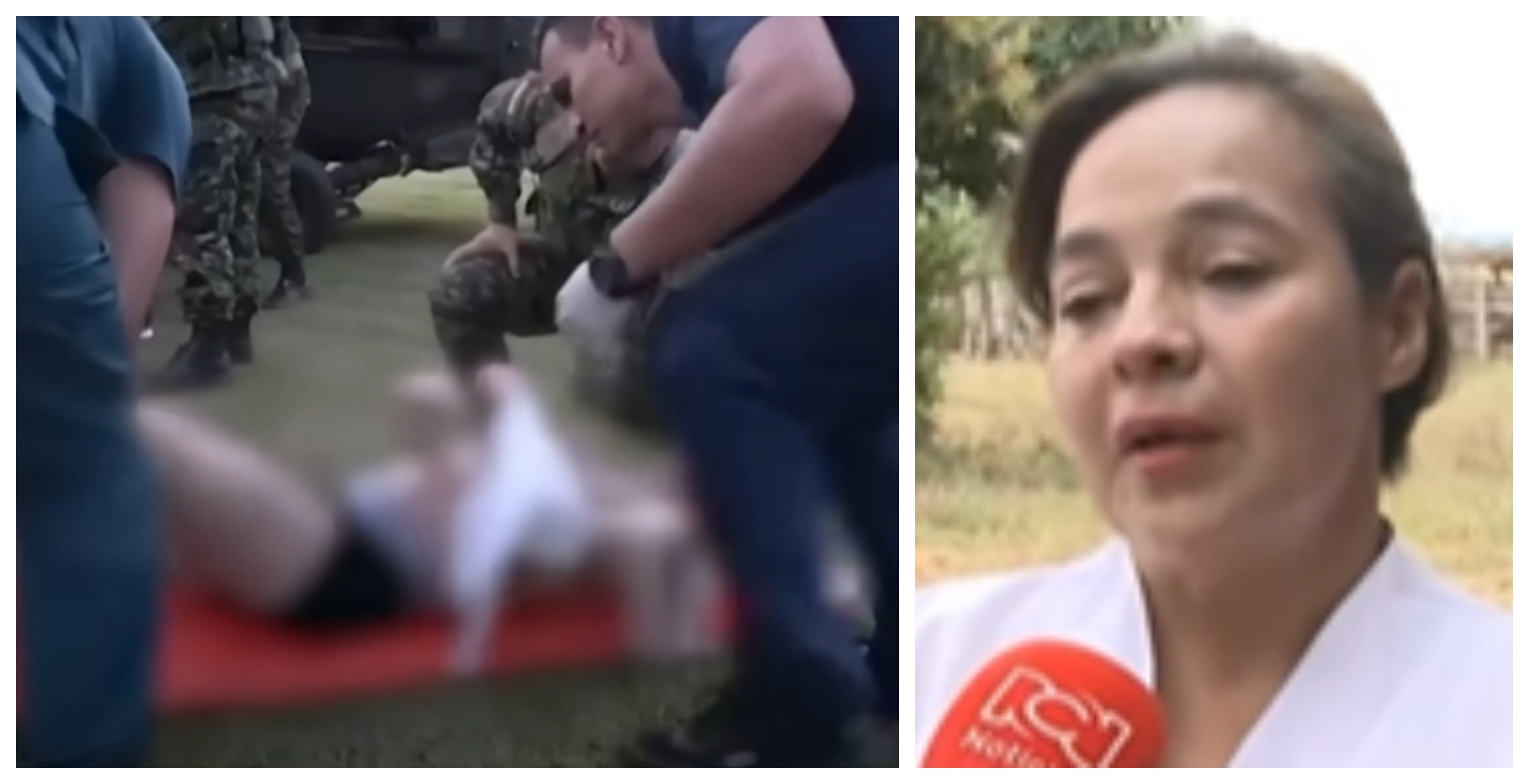 Yolanda Amaya, mamá del soldado Sebastián Díaz Amaya, quemado en Putumayo, habló con la prensa y dijo que "perdonaba" a los responsables.