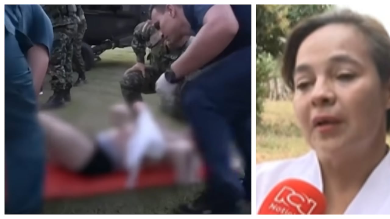 Yolanda Amaya, mamá del soldado Sebastián Díaz Amaya, quemado en Putumayo, habló con la prensa y dijo que "perdonaba" a los responsables.