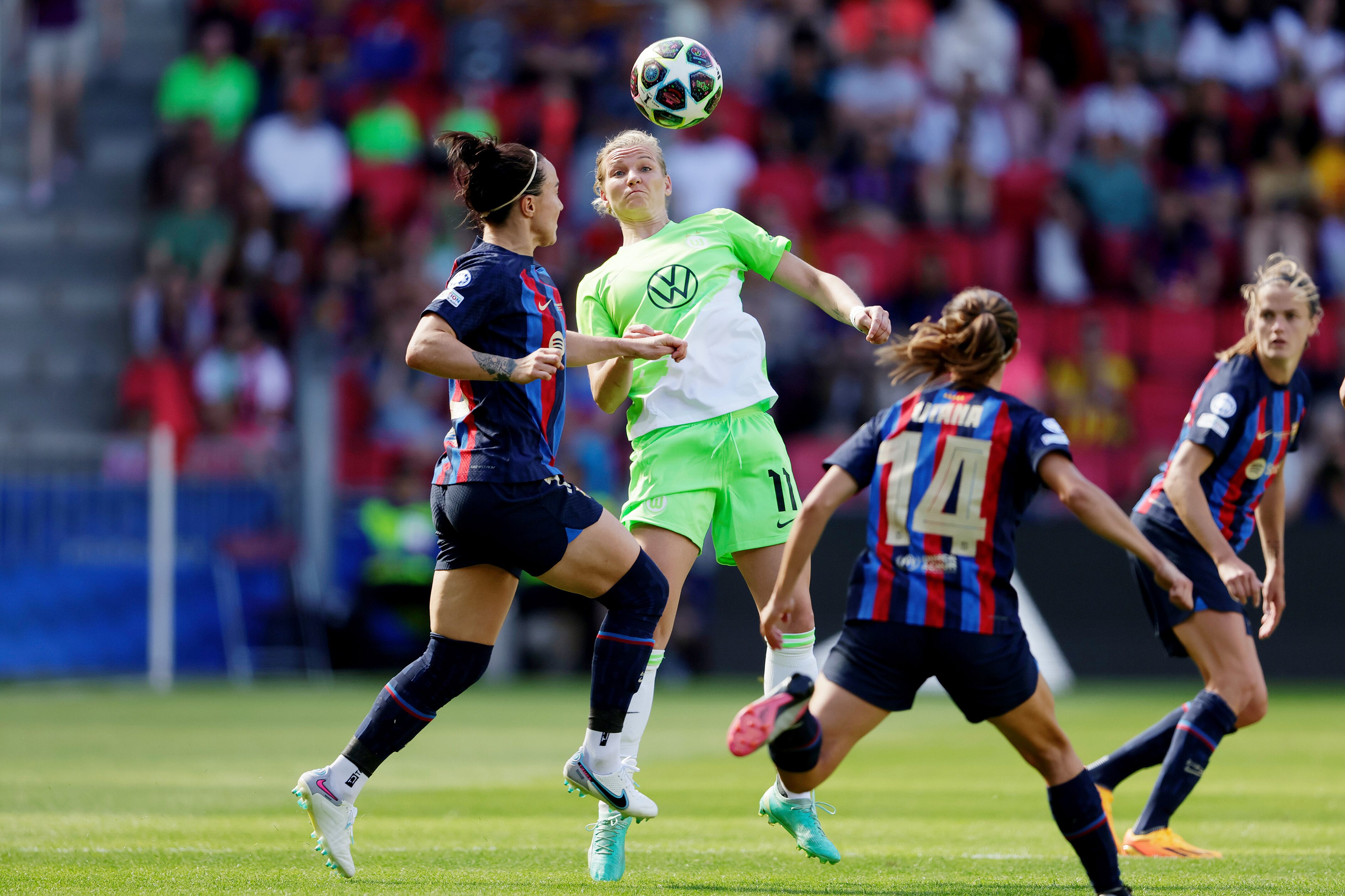 Alexandra Popp en Wolfsburgo.