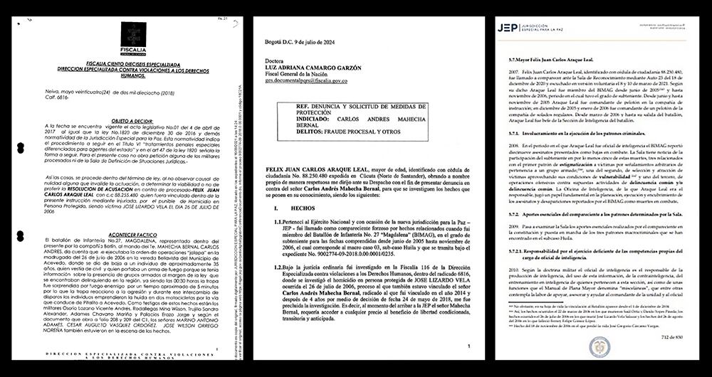     En la Fiscalía está la denuncia del subintendente Juan Carlos Araque contra el teniente Carlos Andrés Mahecha, quien comandaba la unidad que cometió el crimen.
