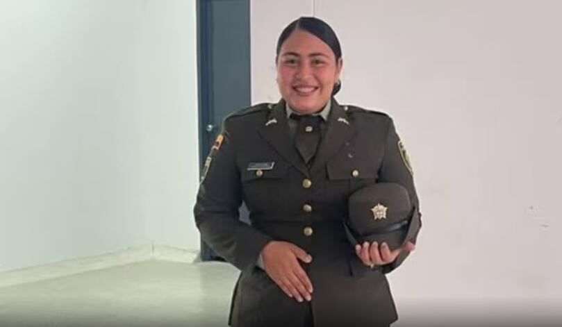 Patrullera Soraya Montoya, quien recibió un disparo en su rostro.