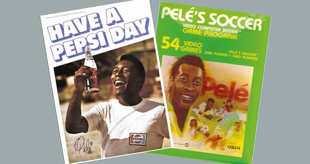 La inteligencia que tenía manejando la pelota la demostró también cuando entendió que gracias a lo que hacía con ella podía ser el rey de la publicidad. 