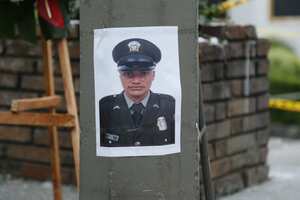 Homenaje al Patrullero Edwin Caro, en la 7 con 79