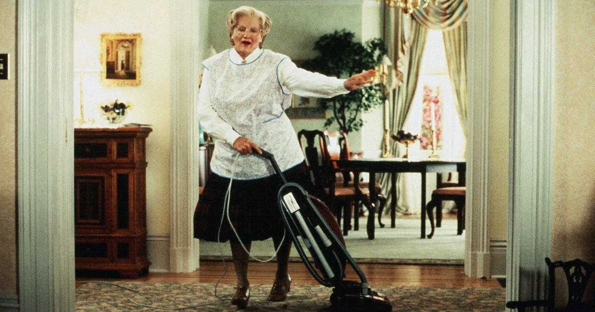 Con sus papeles graciosos, Williams se convirtió en uno de los actores más queridos de Hollywood. Aquí en Mrs. Doubtfire (1993)