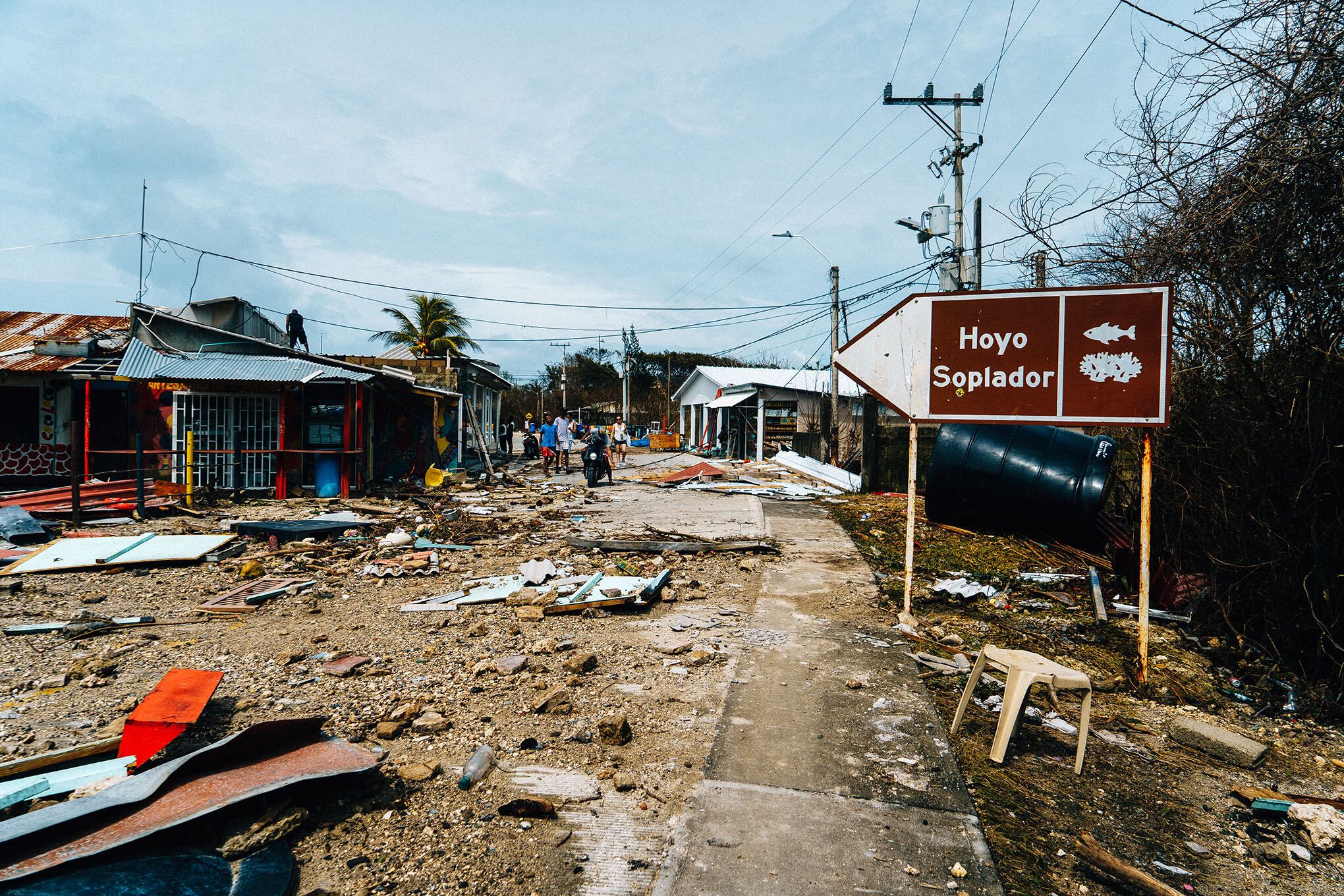 Devastación por el paso del huracán Iota en San Andrés.