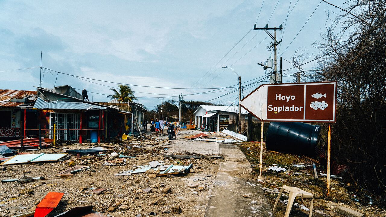 Devastación por el paso del huracán Iota en San Andrés.