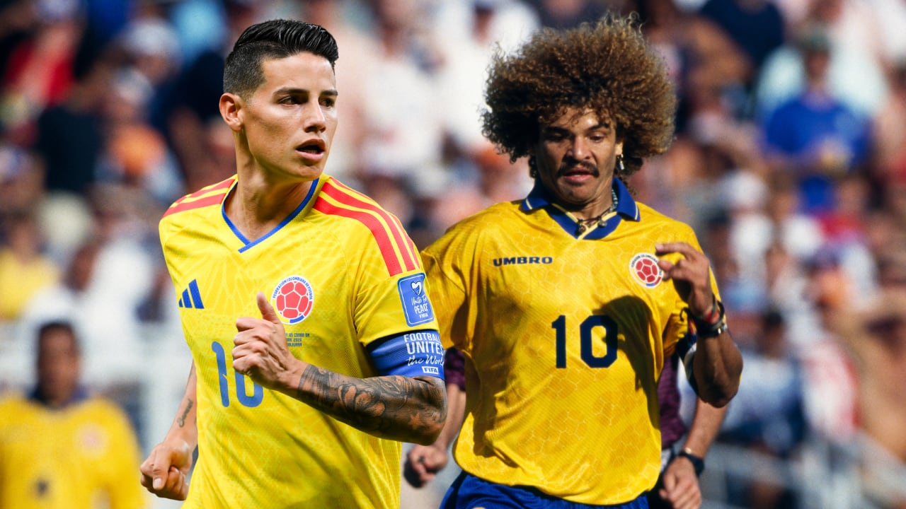James Rodríguez y Carlos 'Pibe' Valderrama son los 10 más icónicos de la historia de la Selección Colombia
