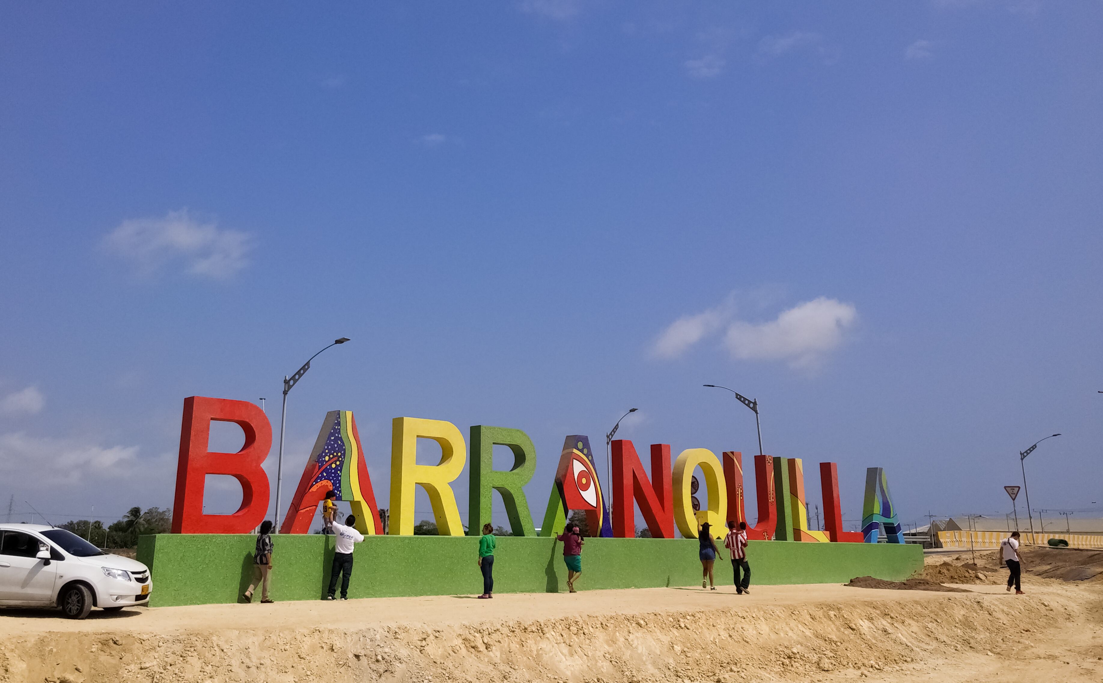 Letrero de Barranquilla, Colombia.