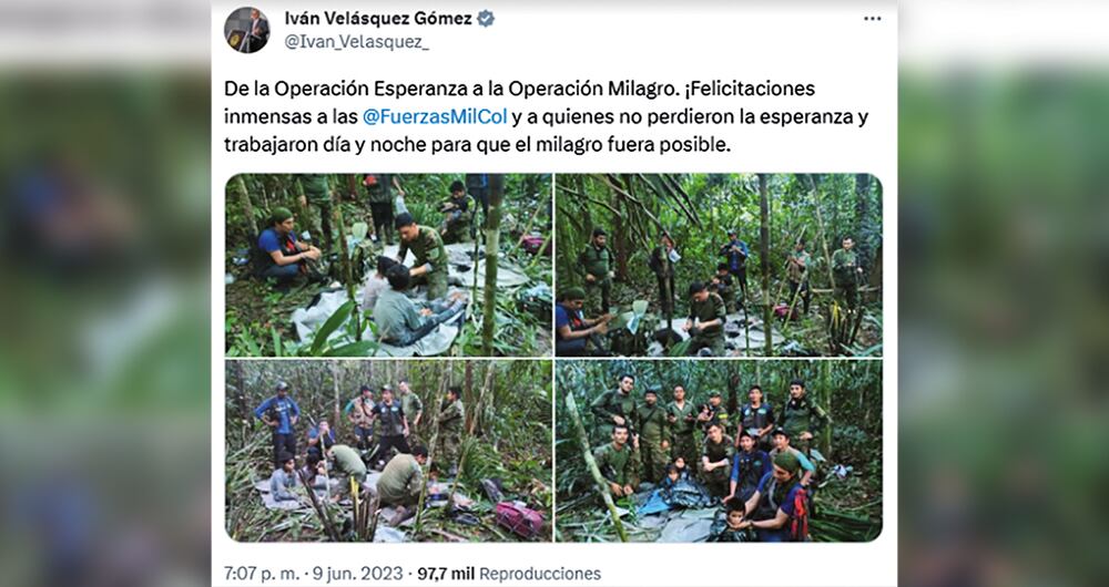 Ministro de Defensa Iván Velázquez.