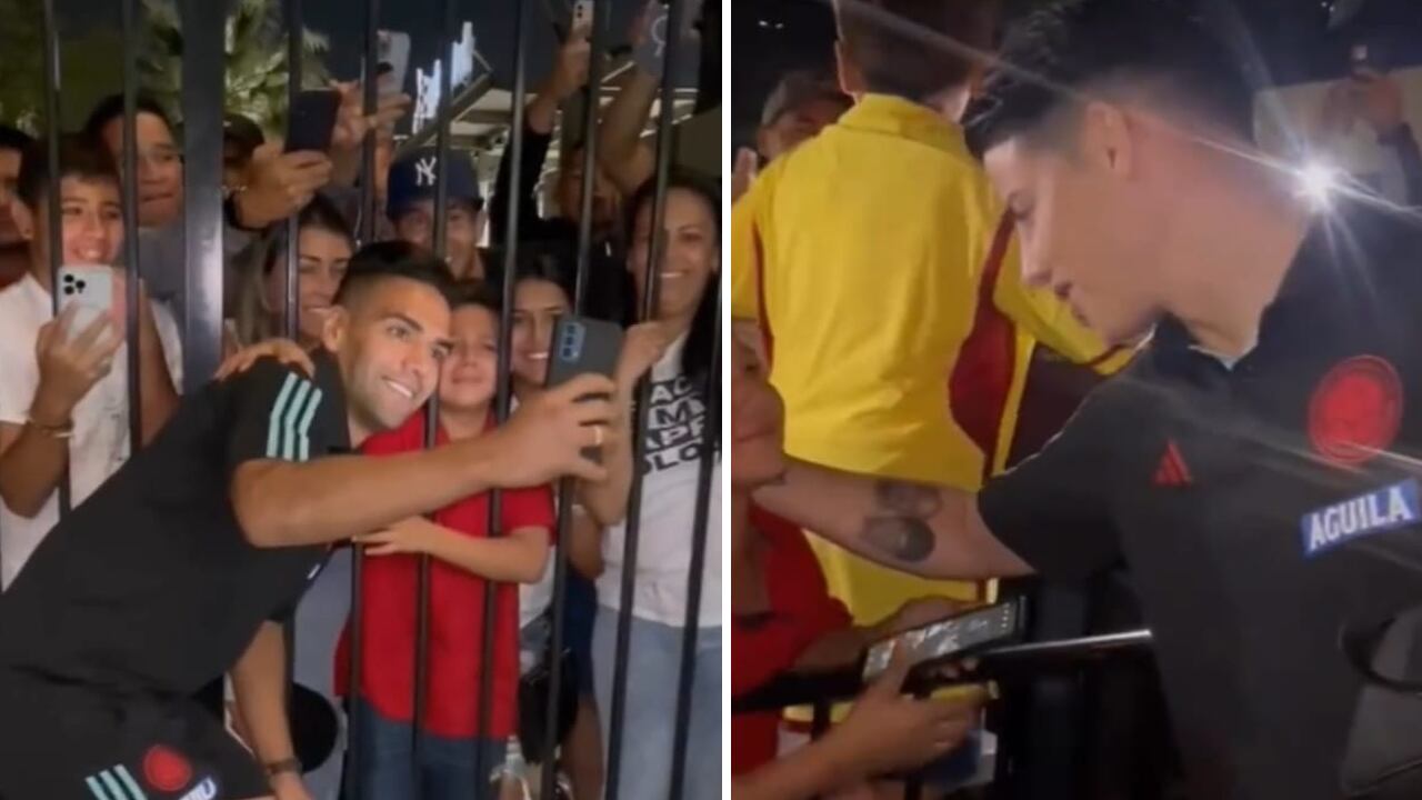 Los jugadores de la Selección Colombia correspondieron al cariño de la hinchada en California, EE. UU.