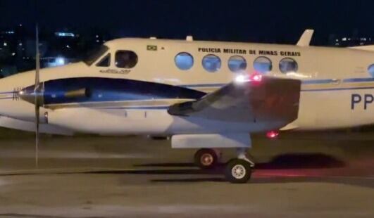 En este avión de la Policía Militar de Minas Gerais (PMMG) fue trasladado Saade