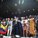 Antanas Mockus en Celebración con Gustavo Petro