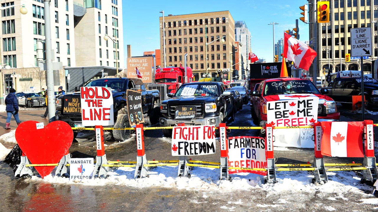 Las manifestaciones del "Convoy de la Libertad" comenzaron el 29 de enero. (Photo by Kadri Mohamed/Anadolu Agency via Getty Images)