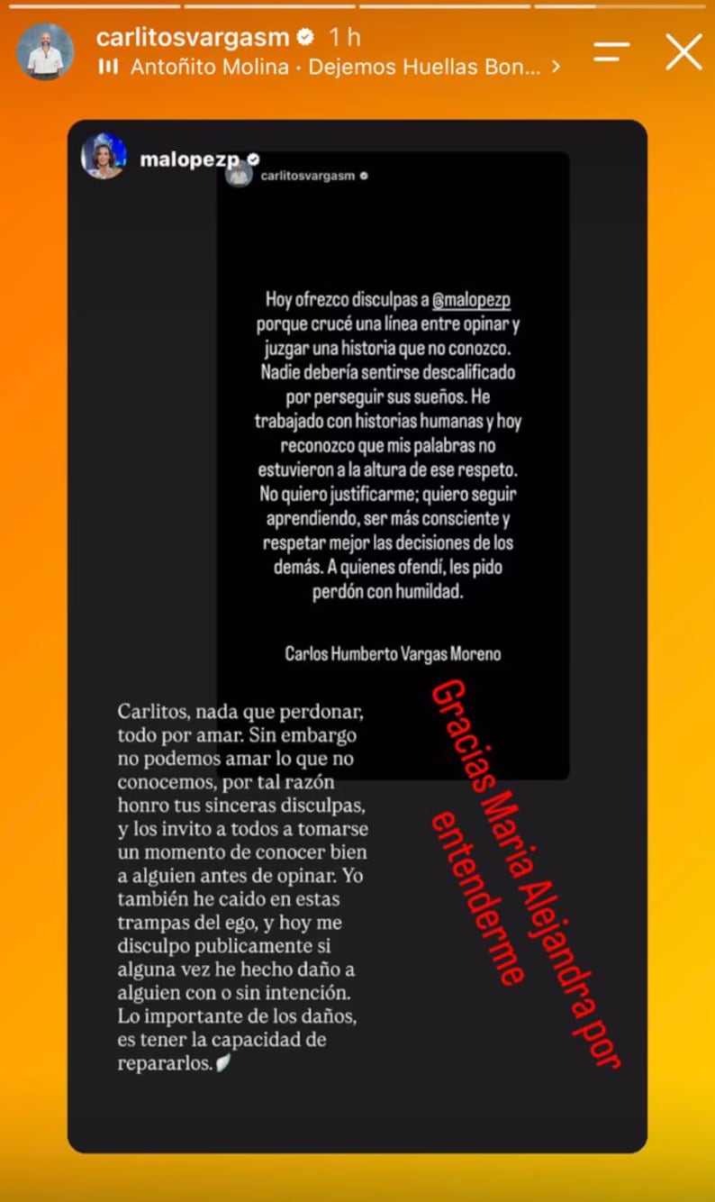 La respuesta de la Miss Universe Colombia 2026 a Carlos Vargas, presentador de 'La Red'.