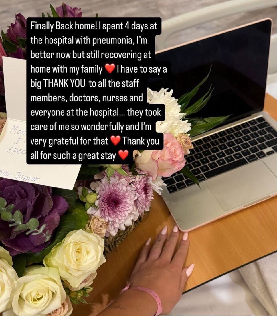 Georgina Rodríguez estuvo en el hospital durante cuatro días por una neumonía