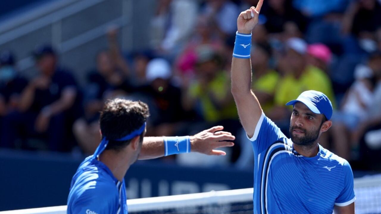 Cabal y Farah en el partido de la semifinal del US Open 2022